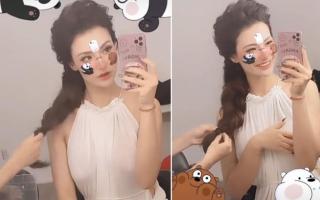 Tự đăng clip mặc đồ mỏng manh lộ 'điểm nhạy cảm', bị nhắc nhở Hồng Quế vội lấy tay che chắn nhưng đã quá muộn
