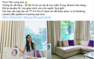Người trong giới quảng cáo hé lộ về Thuỷ Tiên: 'Brand cháy hàng, giá lại double, tương tác tăng 50 lần sau khi đi cứu trợ miền Trung'