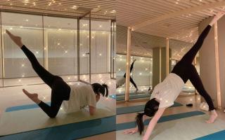 Cựu siêu mẫu Hề Mộng Dao khoe ảnh tập yoga lúc mang bầu 3 tháng, thân hình khiến cư dân mạng phải kinh ngạc 