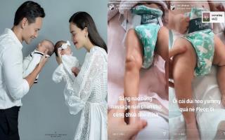 Hồ Ngọc Hà khoe ảnh massage chân cho Lisa và Leon, 'lộ' điểm khác nhau của cặp song sinh
