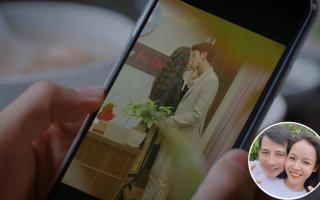 Phản ứng của diễn viên Hồng Quang khi thấy vợ - Diễm Hương hôn Bình An
