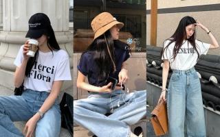 Trẻ trung, sành điệu với công thức diện áo thun và quần jeans